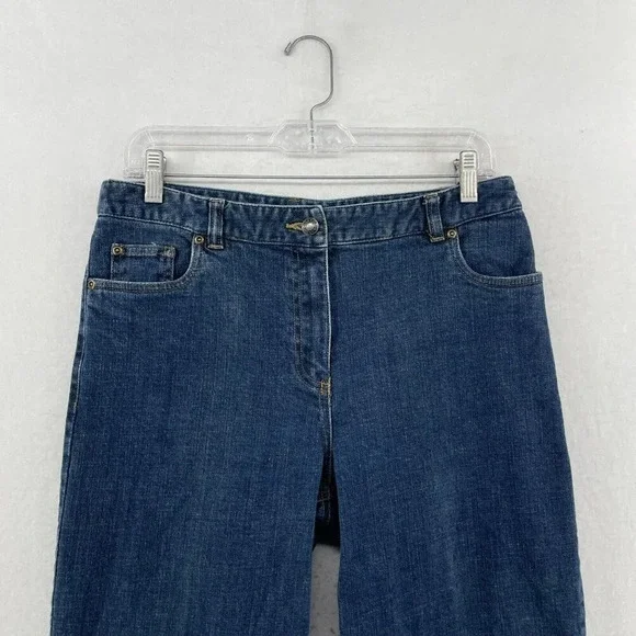 Charter Club Jeans Women's Sz 8P Blue Laura Fit Straight High-Rise Stretch Denim - Picture 6 of 11